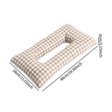 Maxbell Ear Piercing Pillow for Side Sleepers Removable Cover Rectangle Soft Support brown
