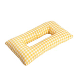 Maxbell Ear Piercing Pillow for Side Sleepers Removable Cover Rectangle Soft Support yellow