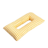 Maxbell Ear Piercing Pillow for Side Sleepers Removable Cover Rectangle Soft Support yellow