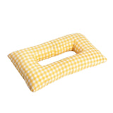 Maxbell Ear Piercing Pillow for Side Sleepers Removable Cover Rectangle Soft Support yellow