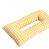 Maxbell Ear Piercing Pillow for Side Sleepers Removable Cover Rectangle Soft Support yellow