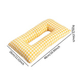 Maxbell Ear Piercing Pillow for Side Sleepers Removable Cover Rectangle Soft Support yellow