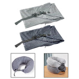 Maxbell Stuffable Travel Pillow Cover Fillable with Clothing Compact Multifunctional Light Grey