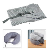 Maxbell Stuffable Travel Pillow Cover Fillable with Clothing Compact Multifunctional Light Grey