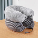 Maxbell Stuffable Travel Pillow Cover Fillable with Clothing Compact Multifunctional Light Grey