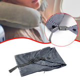 Maxbell Stuffable Travel Pillow Cover Fillable with Clothing Compact Multifunctional Dark Blue Grey