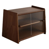Maxbell Wooden Storage Cabinet with Sliding Door for Home Coffee Station Dining Room