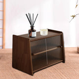 Maxbell Wooden Storage Cabinet with Sliding Door for Home Coffee Station Dining Room