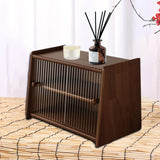 Maxbell Wooden Storage Cabinet with Sliding Door for Home Coffee Station Dining Room