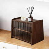 Maxbell Wooden Storage Cabinet with Sliding Door for Home Coffee Station Dining Room