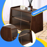 Maxbell Wooden Storage Cabinet with Sliding Door for Home Coffee Station Dining Room