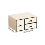 Maxbell Cosmetic Organiser with 3 Drawers PU Leather for Holiday Gift Compact Design Standard