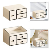 Maxbell Cosmetic Organiser with 3 Drawers PU Leather for Holiday Gift Compact Design Standard