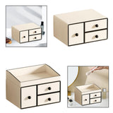 Maxbell Cosmetic Organiser with 3 Drawers PU Leather for Holiday Gift Compact Design Standard