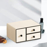 Maxbell Cosmetic Organiser with 3 Drawers PU Leather for Holiday Gift Compact Design Standard