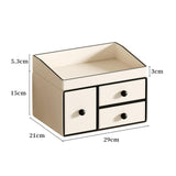 Maxbell Cosmetic Organiser with 3 Drawers PU Leather for Holiday Gift Compact Design With Movable Tray