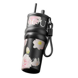 Maxbell Insulated Tumbler Wear Resistant Reusable Thermal Cup for Camping Office Gym black