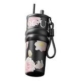Maxbell Insulated Tumbler Wear Resistant Reusable Thermal Cup for Camping Office Gym black