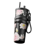 Maxbell Insulated Tumbler Wear Resistant Reusable Thermal Cup for Camping Office Gym black