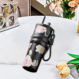 Maxbell Insulated Tumbler Wear Resistant Reusable Thermal Cup for Camping Office Gym black
