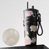 Maxbell Insulated Tumbler Wear Resistant Reusable Thermal Cup for Camping Office Gym black