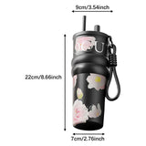 Maxbell Insulated Tumbler Wear Resistant Reusable Thermal Cup for Camping Office Gym black