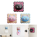 Maxbell Door Handle Stopper Lovely Shape Soft Door Stop for Home Dining Refrigerator black