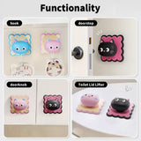 Maxbell Door Handle Stopper Lovely Shape Soft Door Stop for Home Dining Refrigerator black
