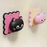 Maxbell Door Handle Stopper Lovely Shape Soft Door Stop for Home Dining Refrigerator black