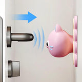 Maxbell Door Handle Stopper Lovely Shape Soft Door Stop for Home Dining Refrigerator pink