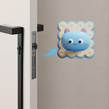 Maxbell Door Handle Stopper Lovely Shape Soft Door Stop for Home Dining Refrigerator blue