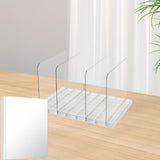 Maxbell Clear Bookend Practical Magazine File Organizer for Counter Tabletop Bedroom
