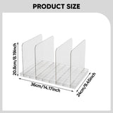 Maxbell Clear Bookend Practical Magazine File Organizer for Counter Tabletop Bedroom