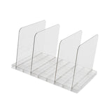 Maxbell Clear Bookend Practical Magazine File Organizer for Counter Tabletop Bedroom