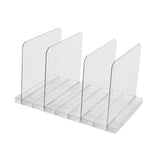 Maxbell Clear Bookend Practical Magazine File Organizer for Counter Tabletop Bedroom