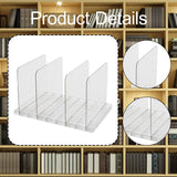 Maxbell Clear Bookend Practical Magazine File Organizer for Counter Tabletop Bedroom
