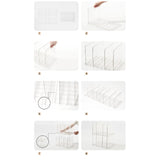 Maxbell Clear Bookend Practical Magazine File Organizer for Counter Tabletop Bedroom