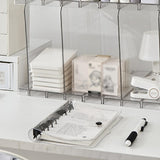Maxbell Clear Bookend Practical Magazine File Organizer for Counter Tabletop Bedroom
