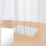 Maxbell Clear Bookend Practical Magazine File Organizer for Counter Tabletop Bedroom