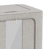 Maxbell Clothes Storage Bin Visible Closet Organizer for Blanket Clothing Bed Sheets 24L Gray