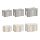 Maxbell Clothes Storage Bin Visible Closet Organizer for Blanket Clothing Bed Sheets 24L Gray