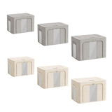 Maxbell Clothes Storage Bin Visible Closet Organizer for Blanket Clothing Bed Sheets 24L Gray