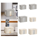 Maxbell Clothes Storage Bin Visible Closet Organizer for Blanket Clothing Bed Sheets 24L Gray