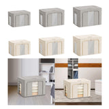Maxbell Clothes Storage Bin Visible Closet Organizer for Blanket Clothing Bed Sheets 24L Gray