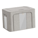 Maxbell Clothes Storage Bin Visible Closet Organizer for Blanket Clothing Bed Sheets 24L Gray