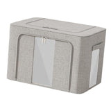 Maxbell Clothes Storage Bin Visible Closet Organizer for Blanket Clothing Bed Sheets 100L Gray