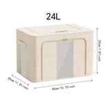 Maxbell Clothes Storage Bin Visible Closet Organizer for Blanket Clothing Bed Sheets 24L Light Yellow