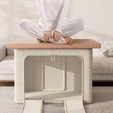 Maxbell Clothes Storage Bin Visible Closet Organizer for Blanket Clothing Bed Sheets 24L Light Yellow