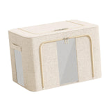 Maxbell Clothes Storage Bin Visible Closet Organizer for Blanket Clothing Bed Sheets 24L Light Yellow