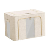 Maxbell Clothes Storage Bin Visible Closet Organizer for Blanket Clothing Bed Sheets 24L Light Yellow